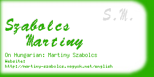 szabolcs martiny business card